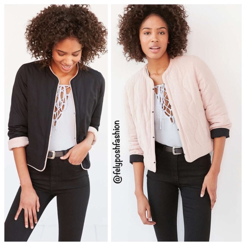 Urban Outfitters Wave Quilted Reversible Jacket